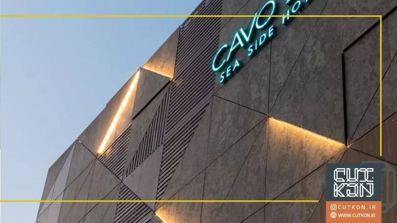 نمای فلزی سه بعدی