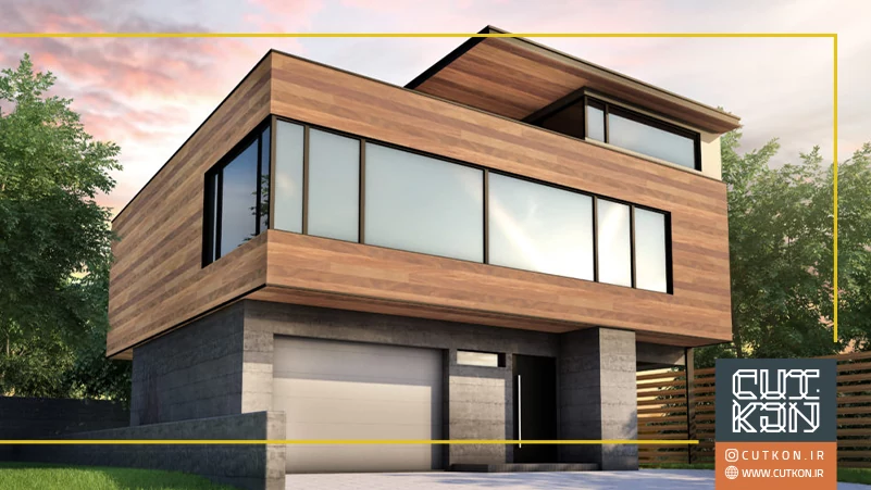 نمای کامپوزیت طرح چوب
